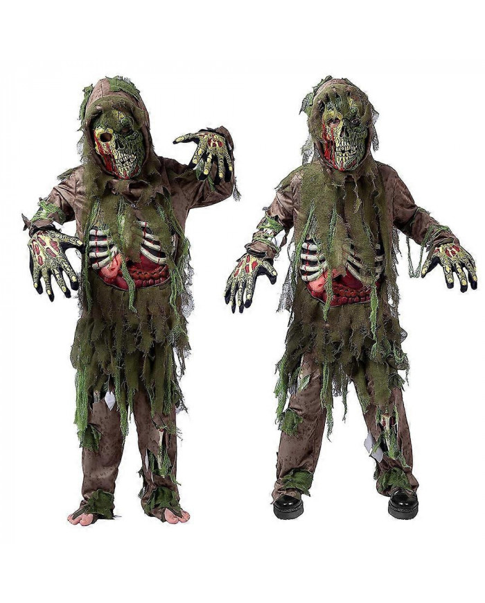 Enfants Halloween Squelette Mort-vivant Zombie Costume Cosplay Enfant Marais Sanglant Crâne Monstre Pourim [...]