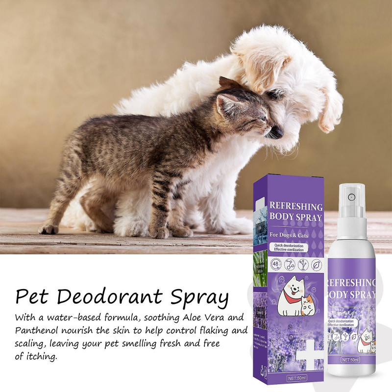 50ml Dog & for Cat Deodorant With Natural Plant Formula Puppy Supplies? Pet Liquid Perfume Spray Long-Lasting Clean