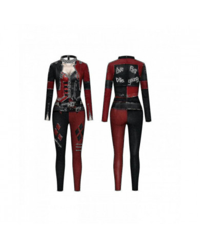 Femmes Harley Quinn Costume Classique Harley Quinn Halloween Cosplay Costume Combinaison