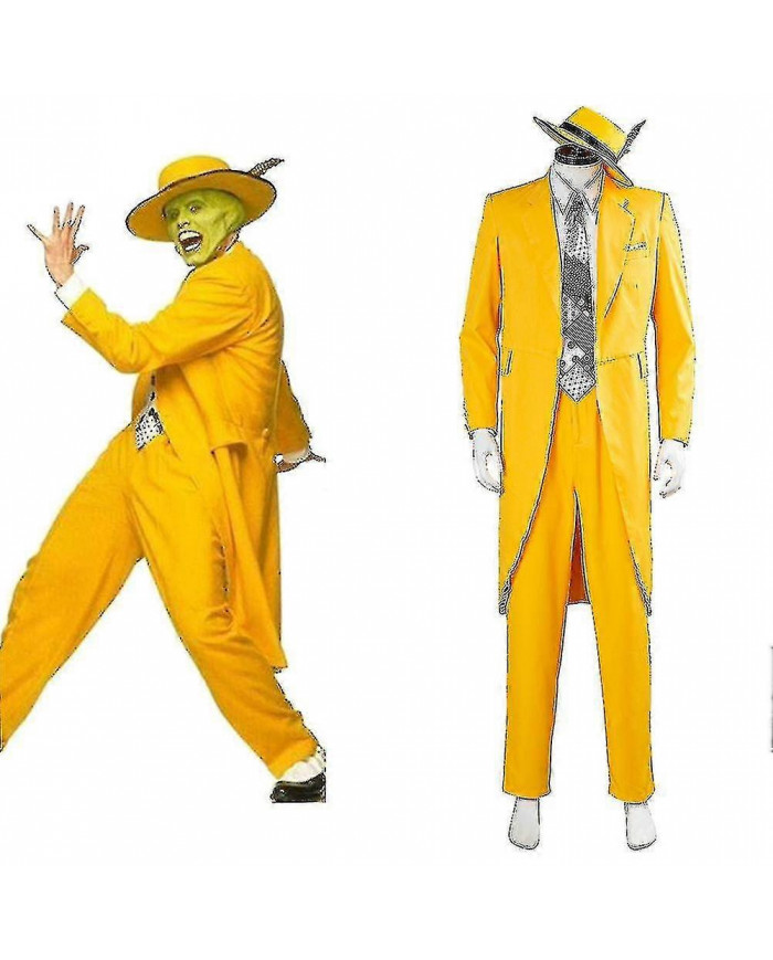 Film&tv Le Masque Jim Carrey Cosplay Costumes Set Unisexe Adulte Jaune Costume Uniforme Tenues Halloween Carnaval [...]