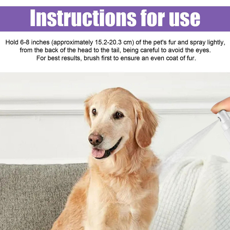 50ml Dog & for Cat Deodorant With Natural Plant Formula Puppy Supplies? Pet Liquid Perfume Spray Long-Lasting Clean