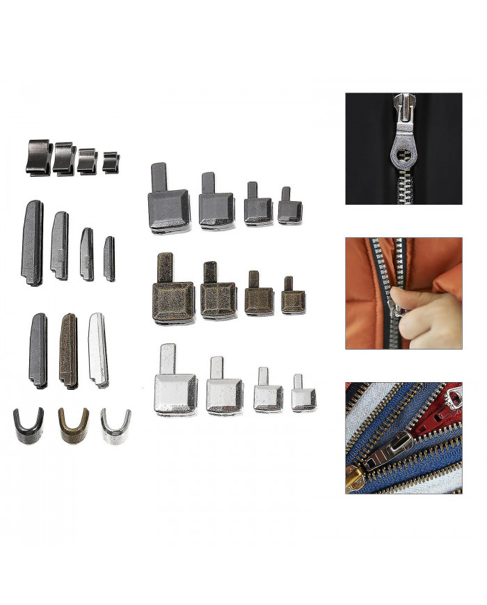 24 Set Metal Zipper Head Sliders Retainer Insertion Pin Zipper Stop Accessories Plug Zipper Repair Kit For Coat [...]