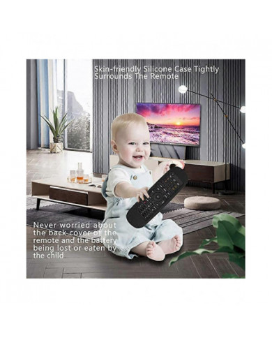 Remote Control Case for Harmony Companion Remote Control Case Shockproof and Washable Silicone Case Black