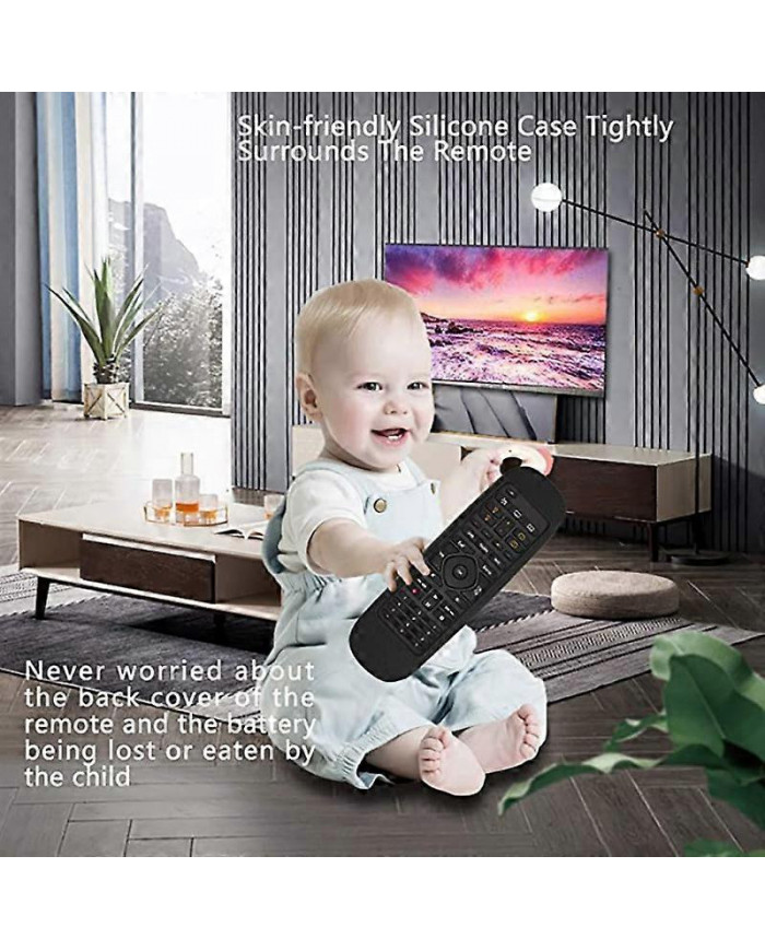 Remote Control Case for Harmony Companion Remote Control Case Shockproof and Washable Silicone Case Black