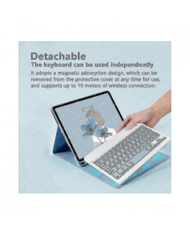 Étui avec clavier pour ipad 9,7 pouces 2017 2018 5ème 6ème génération