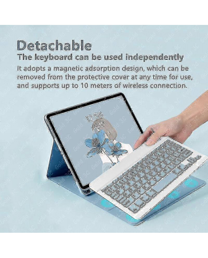 Étui avec clavier pour ipad 9,7 pouces 2017 2018 5ème 6ème génération