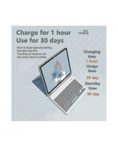 Étui avec clavier pour ipad 9,7 pouces 2017 2018 5ème 6ème génération