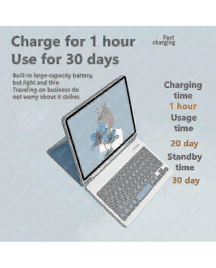 Étui avec clavier pour ipad 9,7 pouces 2017 2018 5ème 6ème génération