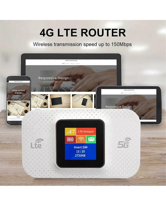 H807Pro 4G Lte Routeur WiFi avec Fente pour Carte Sim 150Mbps Répéteur de routeur sans fil Route mobile 3650MAh