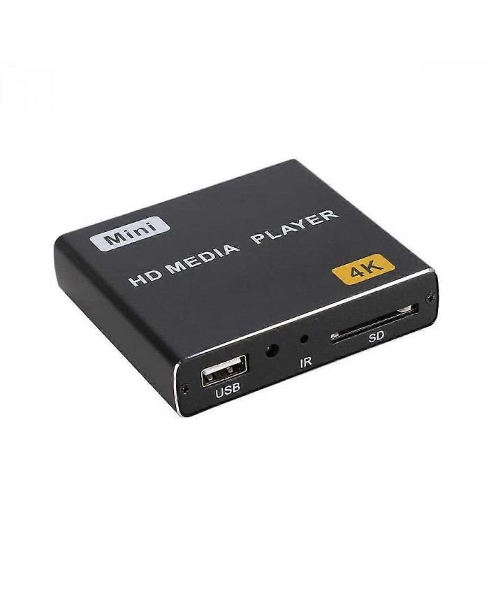 Mini 4K HDD Media Player Lecteur vidéo numérique horizontal et vertical 1080P avec clé USB/cartes SD US Plug