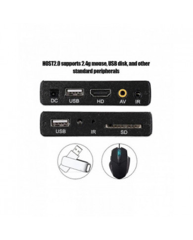 Mini 4K HDD Media Player Lecteur vidéo numérique horizontal et vertical 1080P avec clé USB/cartes SD US Plug