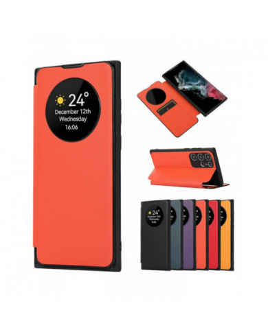 Étui à rabat en cuir de qualité supérieure pour Samsung Galaxy S24 Ultra / S24 Plus / 24 avec béquille à fente [...]