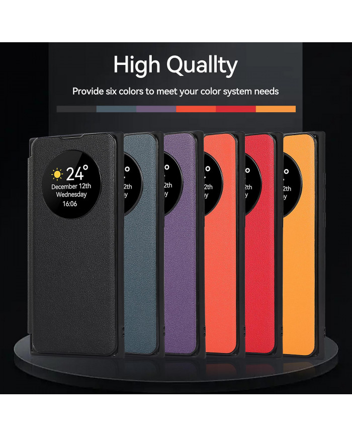 Étui à rabat en cuir de qualité supérieure pour Samsung Galaxy S24 Ultra / S24 Plus / 24 avec béquille à fente [...]