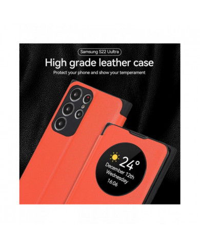 Étui à rabat en cuir de qualité supérieure pour Samsung Galaxy S24 Ultra / S24 Plus / 24 avec béquille à fente [...]