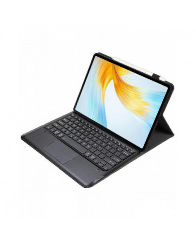 AM24-A pour Lenovo Tab P12 Housse de tablette en cuir ultra-mince + clavier Bluetooth avec pavé tactile