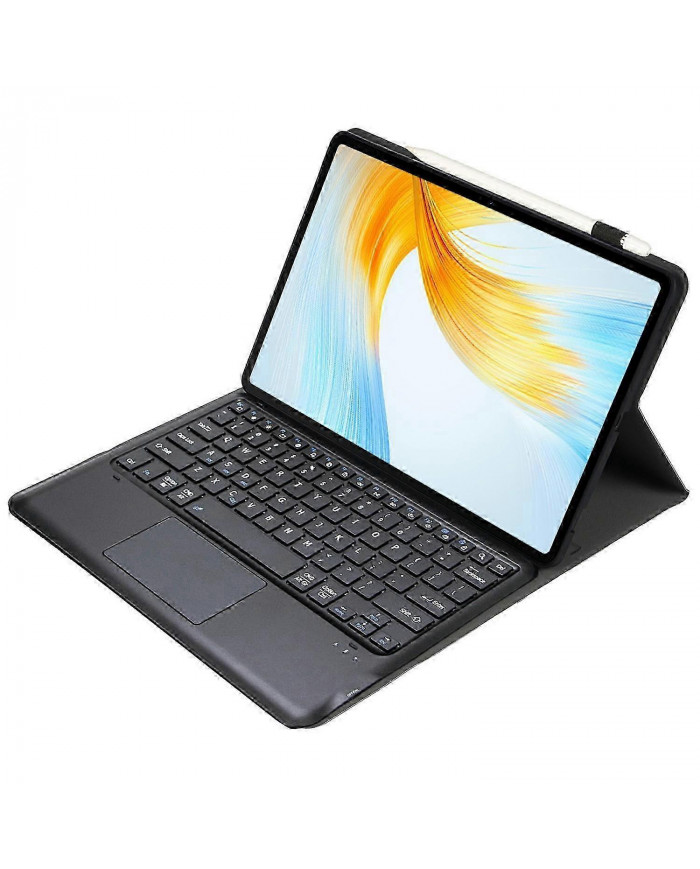 AM24-A pour Lenovo Tab P12 Housse de tablette en cuir ultra-mince + clavier Bluetooth avec pavé tactile