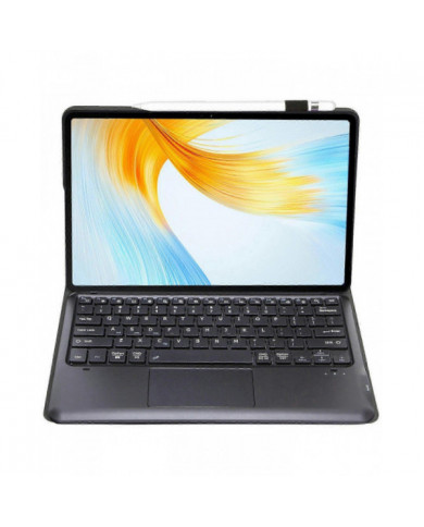 AM24-A pour Lenovo Tab P12 Housse de tablette en cuir ultra-mince + clavier Bluetooth avec pavé tactile