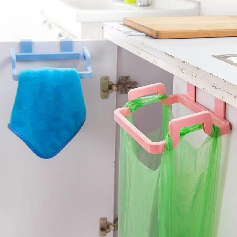 Garbage Bag Holder, 4 Pcs Kitchen Door Back Type Portable Garbage Bag Holder Household Cabinet Door Behind The [...]