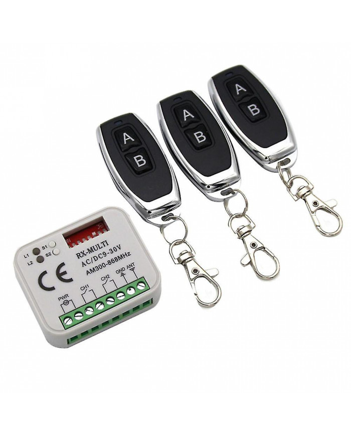 Garage Gate Remote Receiver 433 868mhz Rx Multi 300-900mhz Ac/dc 9-30V Récepteur avec télécommande