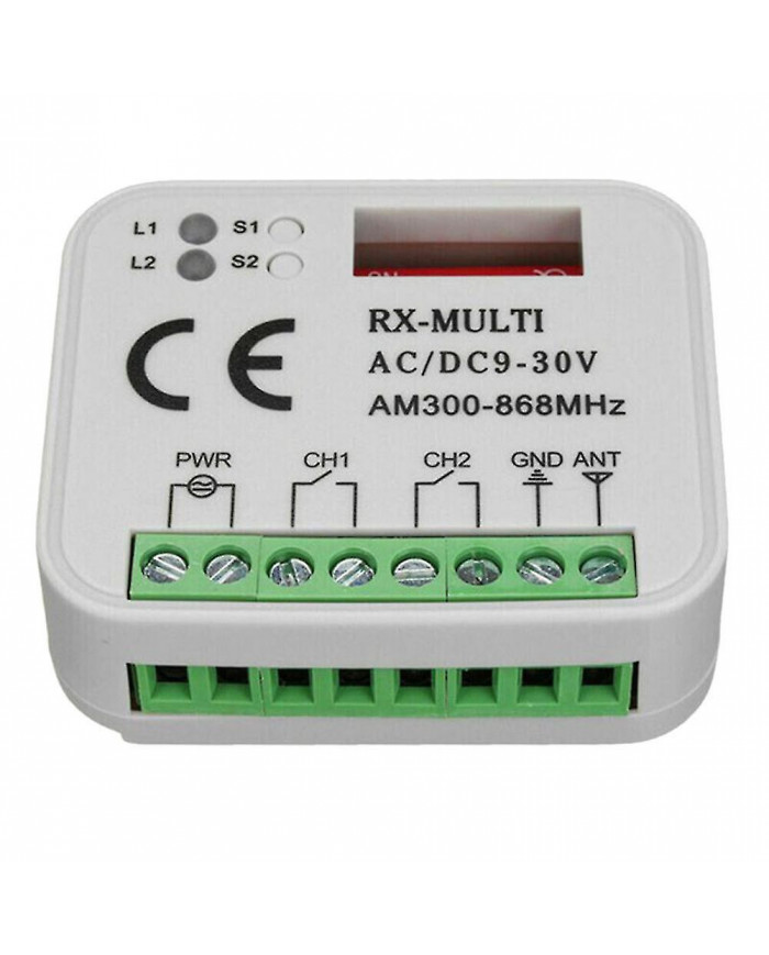 Garage Gate Remote Receiver 433 868mhz Rx Multi 300-900mhz Ac/dc 9-30V Récepteur avec télécommande
