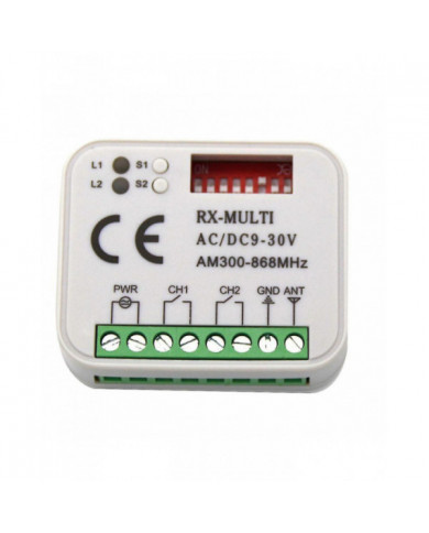 Garage Gate Remote Receiver 433 868mhz Rx Multi 300-900mhz Ac/dc 9-30V Récepteur avec télécommande