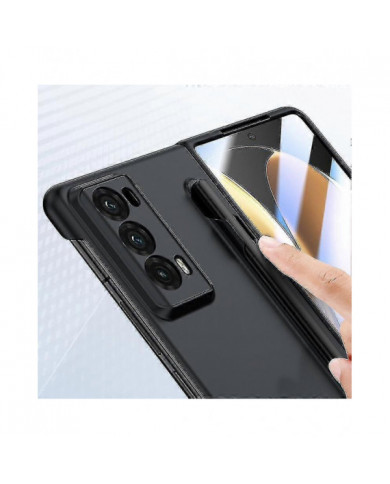 Pour Honor Magic V2 5g Étui de téléphone Skin-touch avec film en verre trempé et stylet