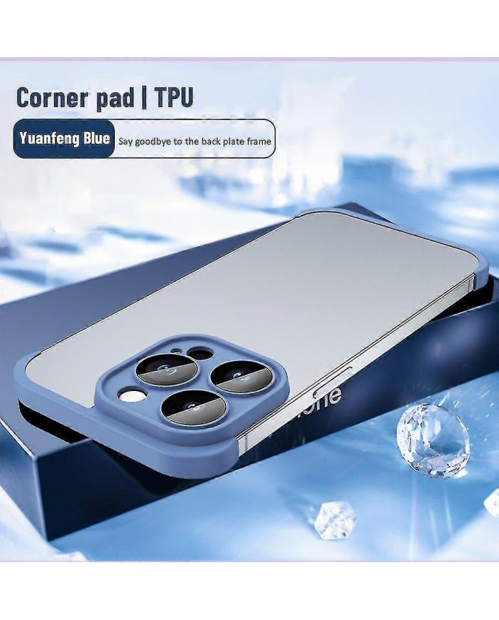 Pour Iphone 14 13 12 Pro Max Camera Lens Corner Edge Protector Frameless Tpu Case