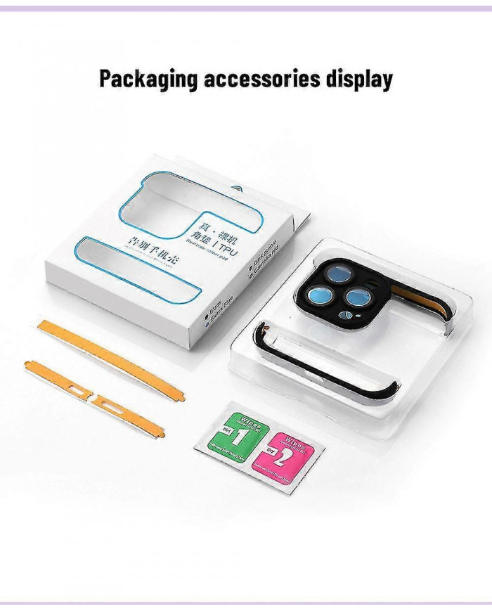 Pour Iphone 14 13 12 Pro Max Camera Lens Corner Edge Protector Frameless Tpu Case