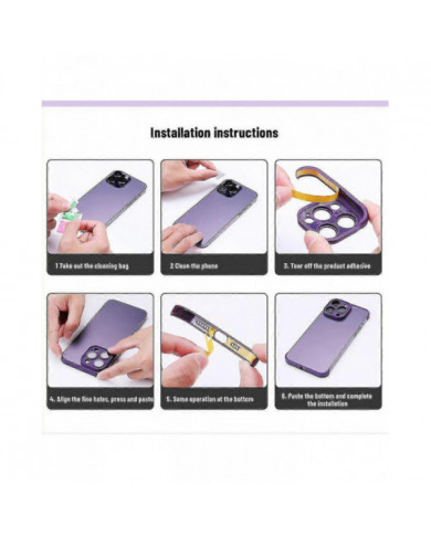 Pour Iphone 14 13 12 Pro Max Camera Lens Corner Edge Protector Frameless Tpu Case