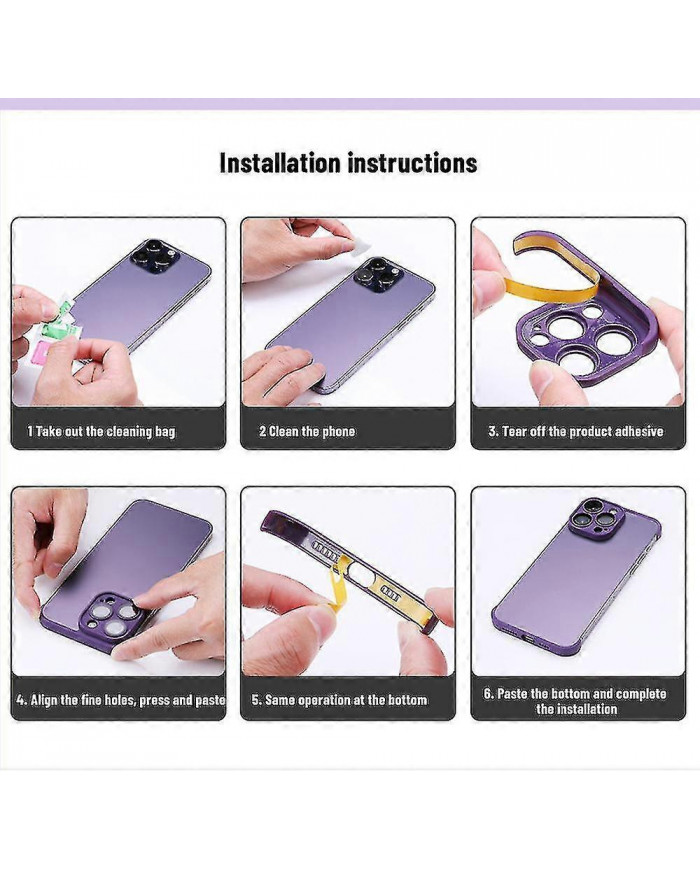 Pour Iphone 14 13 12 Pro Max Camera Lens Corner Edge Protector Frameless Tpu Case