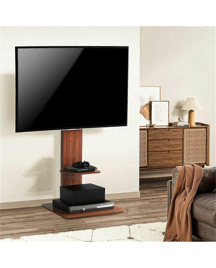 Support de sol pour téléviseur robuste à 5 niveaux Support de montage pour téléviseur réglable en hauteur jusqu’à 65 po