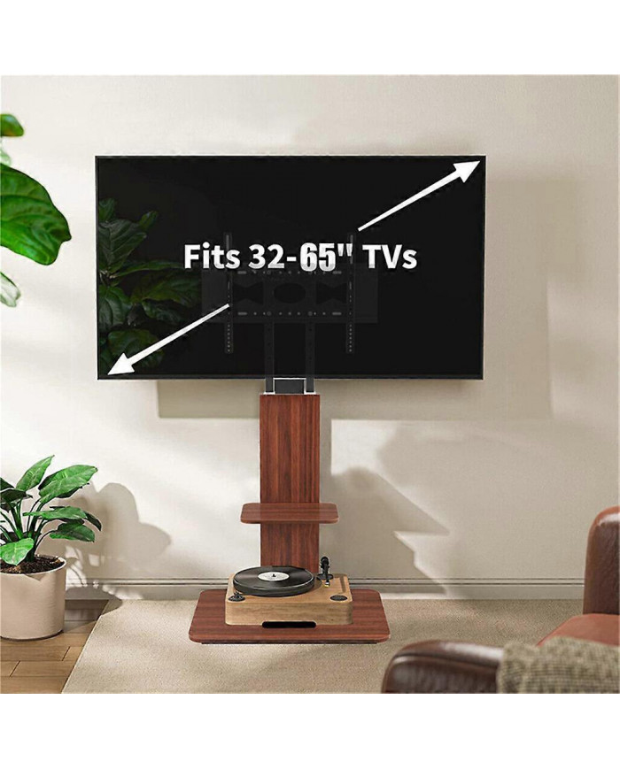 Support de sol pour téléviseur robuste à 5 niveaux Support de montage pour téléviseur réglable en hauteur jusqu’à 65 po