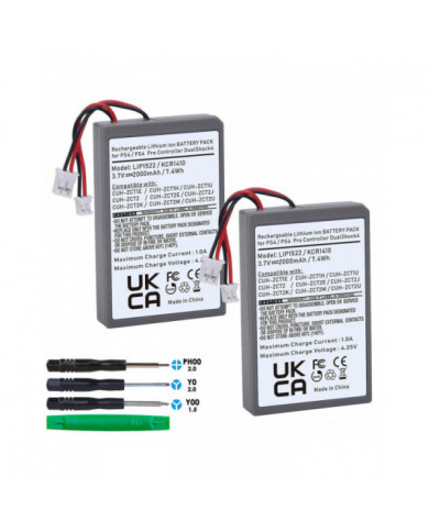 2x 2000mah Lip1522 Batterie pour Sony Ps4 Ps4 Pro Dualshock 4 Cuh-zct1e Cuh-zct1h Cuh-zct1u Cuh-zct2 Cuh-zct2u [...]