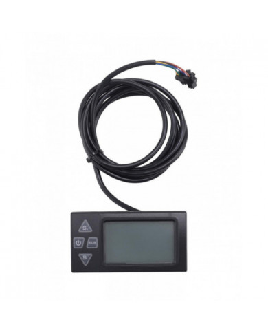 Écran LCD Ebike S861 avec prise SM pour vélo électrique Panneau de commande du contrôleur BLDC noir 24V-36V