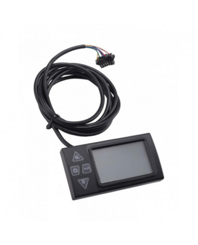 Écran LCD Ebike S861 avec prise SM pour vélo électrique Panneau de commande du contrôleur BLDC noir 24V-36V