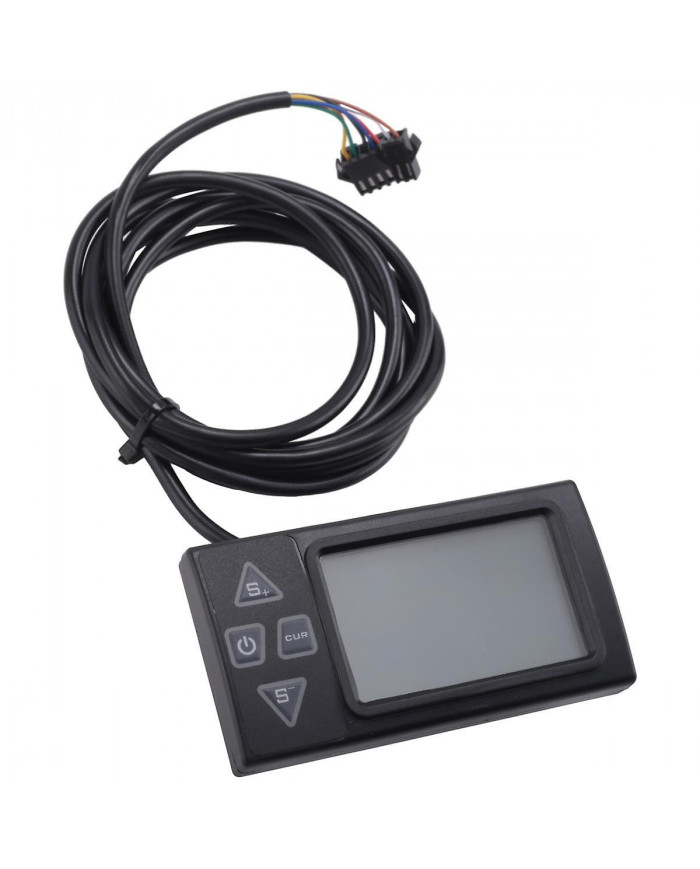 Écran LCD Ebike S861 avec prise SM pour vélo électrique Panneau de commande du contrôleur BLDC noir 24V-36V