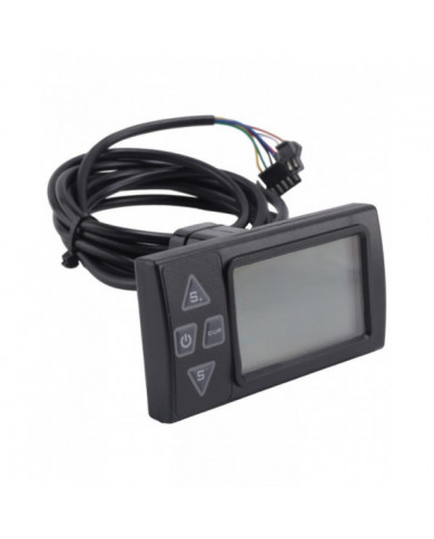 Écran LCD Ebike S861 avec prise SM pour vélo électrique Panneau de commande du contrôleur BLDC noir 24V-36V