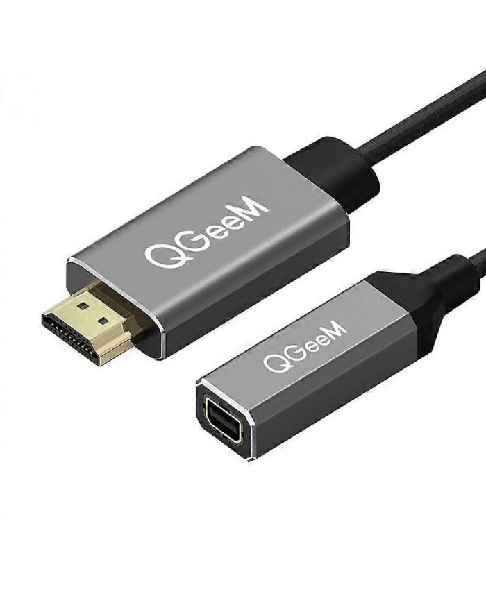 QGeeM Compatible HDMI-compatible Câble adaptateur convertisseur DP simple vers mini UHD 4K@30Hz Plug and Play pour [...]