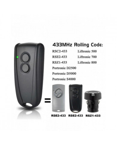 Télécommande de porte de garage d’ouvre-porte de garage 433.92MHz pour RSE2, pack d’émetteurs portables RSC2 de