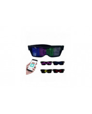 Lunettes LED Personnalisables BT LED Lunettes Coloré Lumière Lueur Lunettes DIY Messages 31 Animations 11 Pi