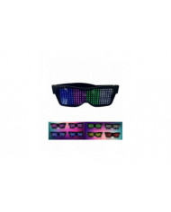 Lunettes LED Personnalisables BT LED Lunettes Coloré Lumière Lueur Lunettes DIY Messages 31 Animations 11 Pi