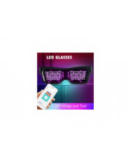 Lunettes LED Personnalisables BT LED Lunettes Coloré Lumière Lueur Lunettes DIY Messages 31 Animations 11 Pi