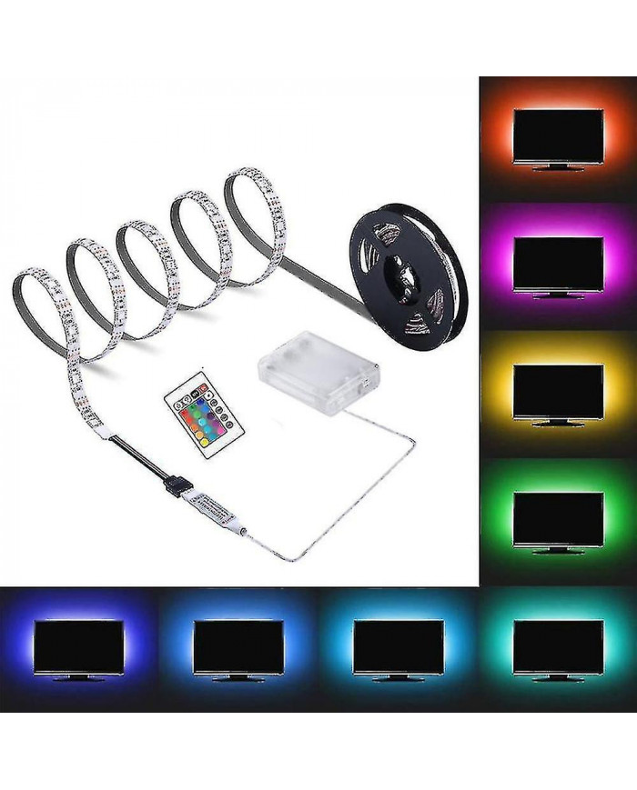 Led Strip Light Télécommande Batterie Box Powered High Brightness Ip65 Imperméable à l’eau Décoration Dc 5V RGB [...]