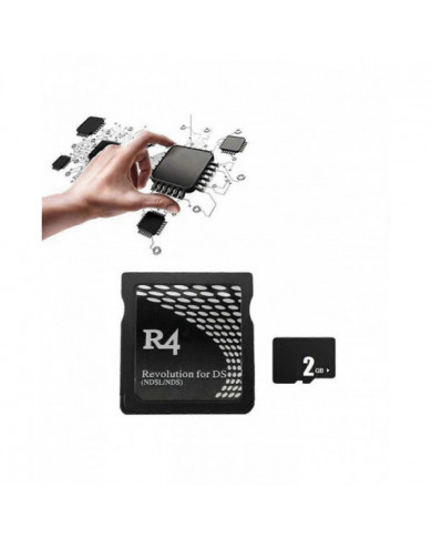 Carte de jeu R4 + carte mémoire de 2 Go pour la gravure de cartes en bois / double cœur pour la voiture de jeu R4 [...]