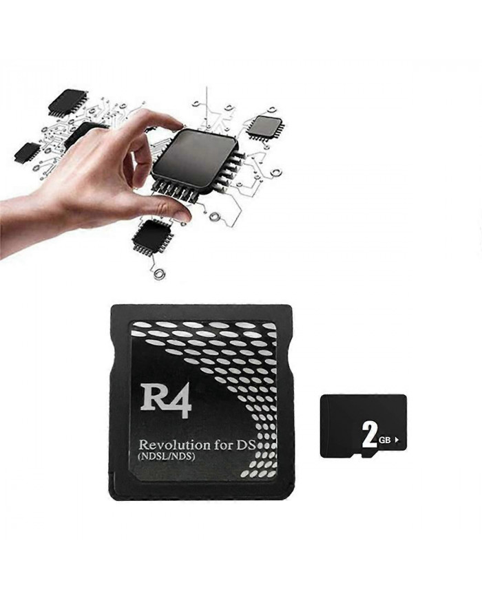 Carte de jeu R4 + carte mémoire de 2 Go pour la gravure de cartes en bois / double cœur pour la voiture de jeu R4 [...]