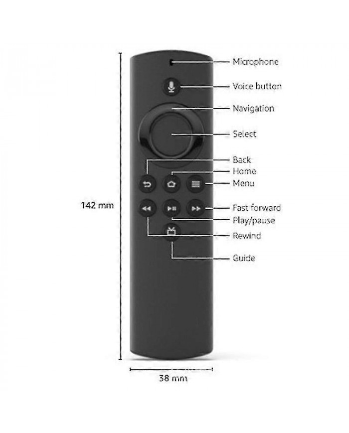 Nouveau remplacement de la télécommande vocale H69A73 pour Amazon Stick Lite avec télécommande vocale