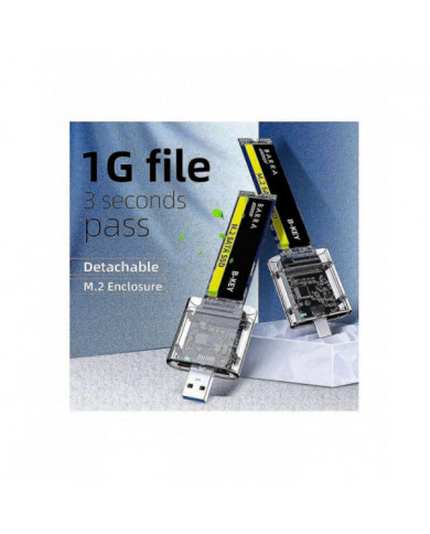 Boîtier SSD M2 M.2 vers USB 3.0 5Gbps Boîtier SSD haute vitesse pour SATA M.2 NGFF SSD 2242 2260 2280Mm Ca