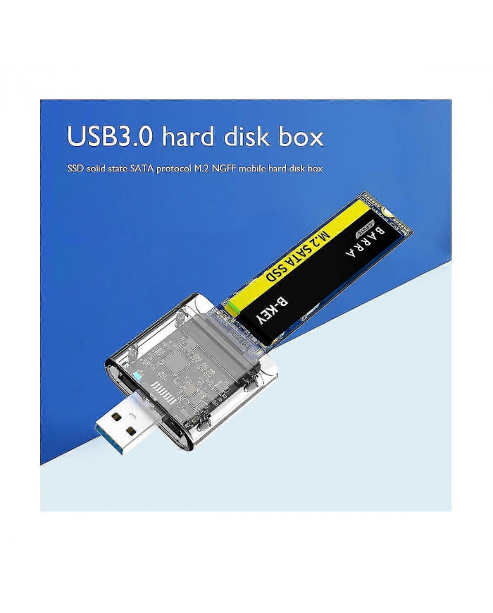 Boîtier SSD M2 M.2 vers USB 3.0 5Gbps Boîtier SSD haute vitesse pour SATA M.2 NGFF SSD 2242 2260 2280Mm Ca