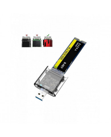 Boîtier SSD M2 M.2 vers USB 3.0 5Gbps Boîtier SSD haute vitesse pour SATA M.2 NGFF SSD 2242 2260 2280Mm Ca