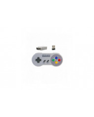 Contrôleur de jeu sans fil 2.4G Gamepad Joypad Joystick Compatible pour SNES Mini PC Windows NS Switch Bouton coloré